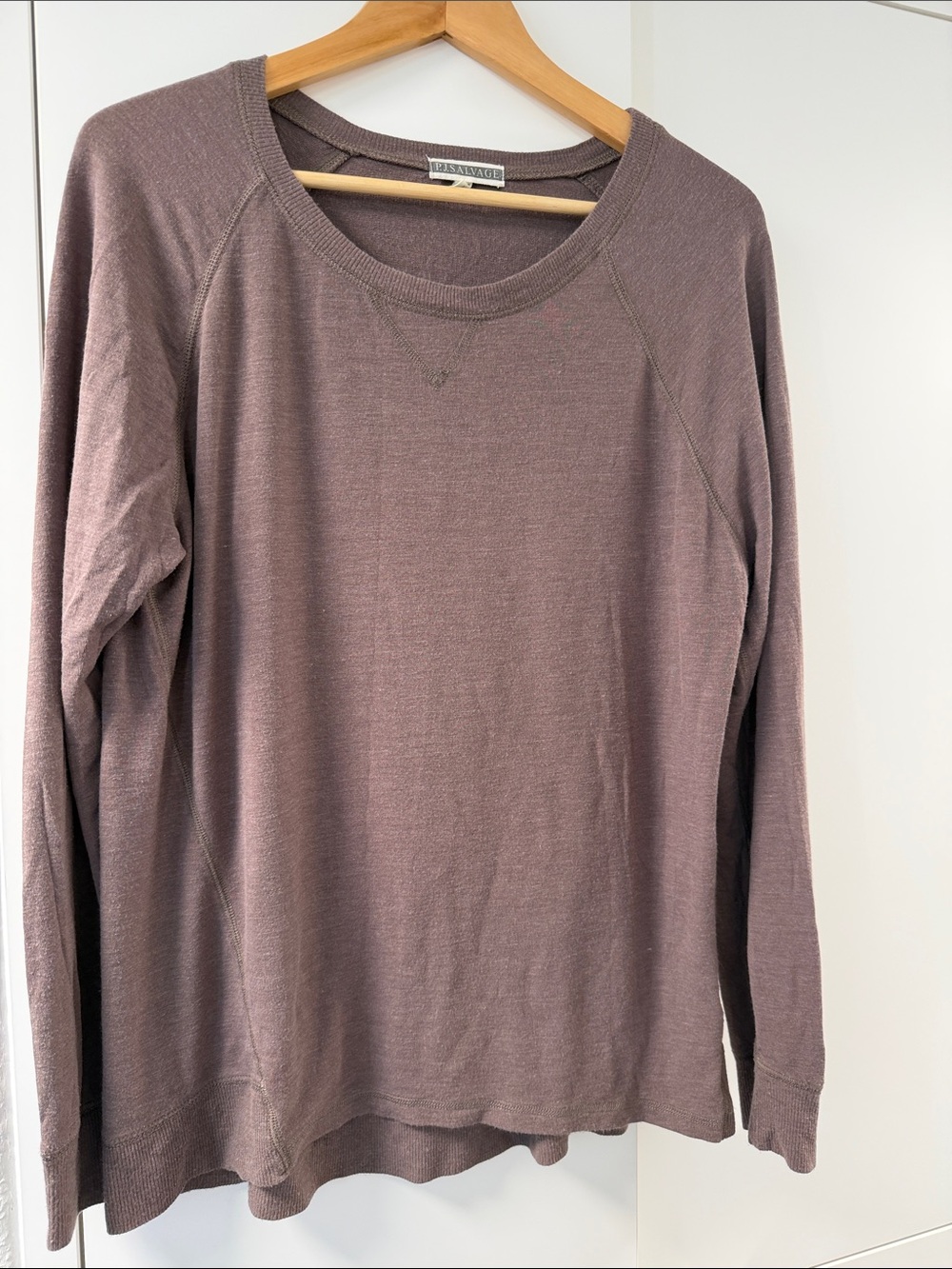 PJ Salvage Mauve Long-Sleeve Pullover Sweatshirt